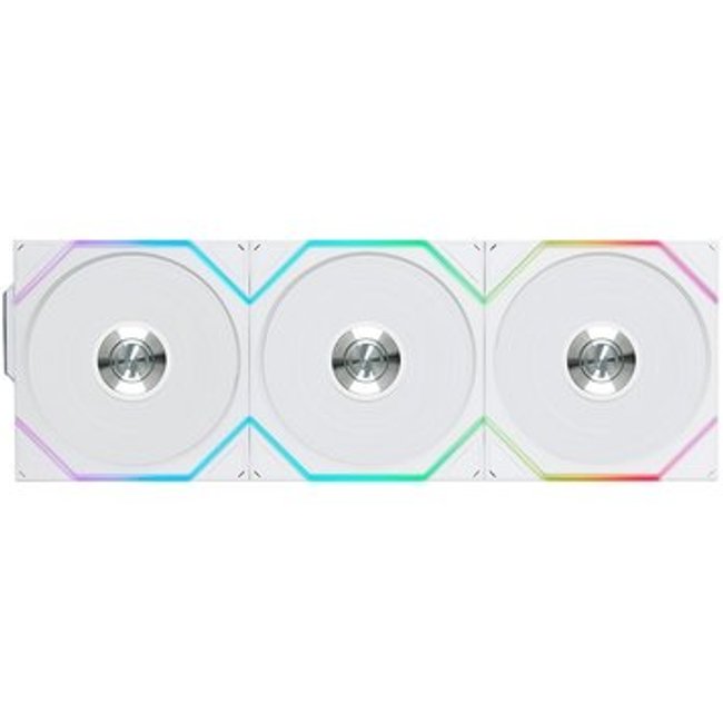 Kit com 3 Ventoinhas Lian Li UNI FAN TL, 120mm, ARGB, Reverse Blade, Branco - 12RTL1W3W