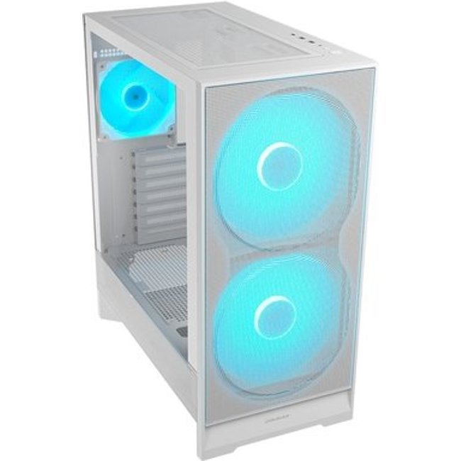 Gabinete Gamer Cougar MX610, Mid Tower, E-ATX, Lateral em Vidro Temperado, com 3 Fans, Branco - 385VA40.0002