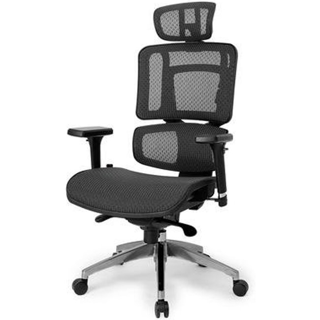 Cadeira de Escritório Ergonômica DT3 Helora, Até 150kg, Altura Ajustável em 4 Posições, Braços 3D, Preto - 11211-6