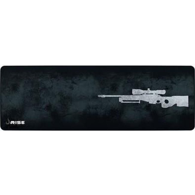 Mousepad Gamer Rise Mode Speed, Sniper, Estendido (900x300mm), Cinza, Borda Costurada - RG-MP-06-SPG
