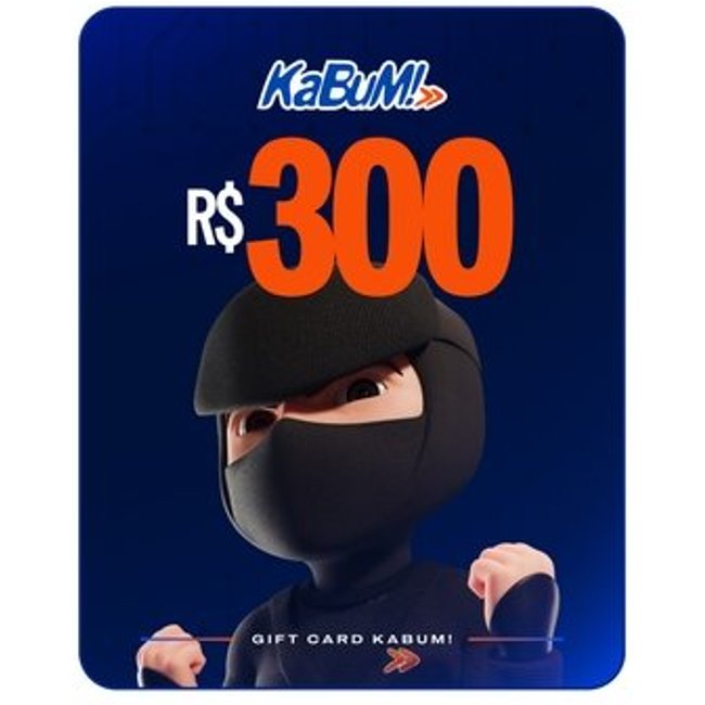Gift Card KaBuM: 300 Reais - Código Digital