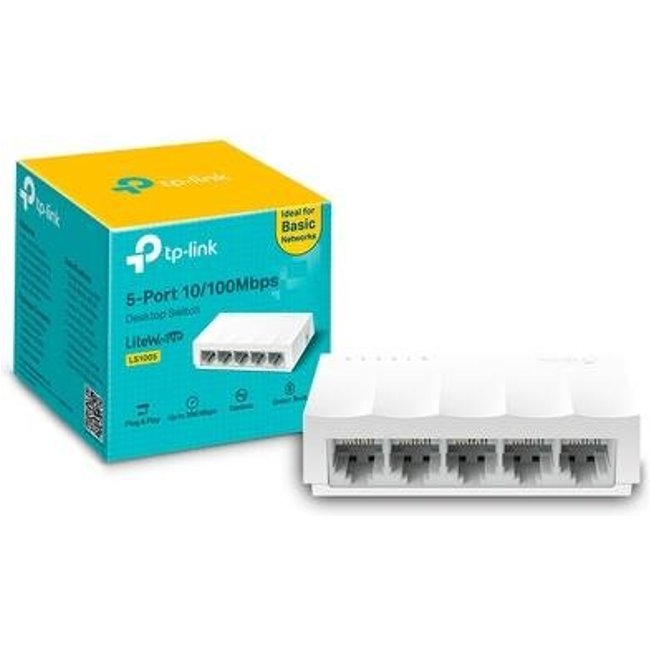 Switch de Mesa TP-Link 5 Portas 10/100Mbps - LS1005