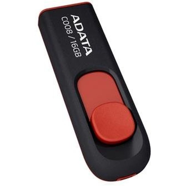 Pen Drive 16GB ADATA AC008, USB 2.0, Vermelho - AC008-16G-RKD