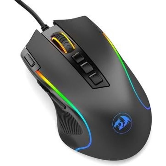 Mouse Gamer Redragon Predator, Chroma RGB, 8000DPI, 9 Botões, Preto - M612