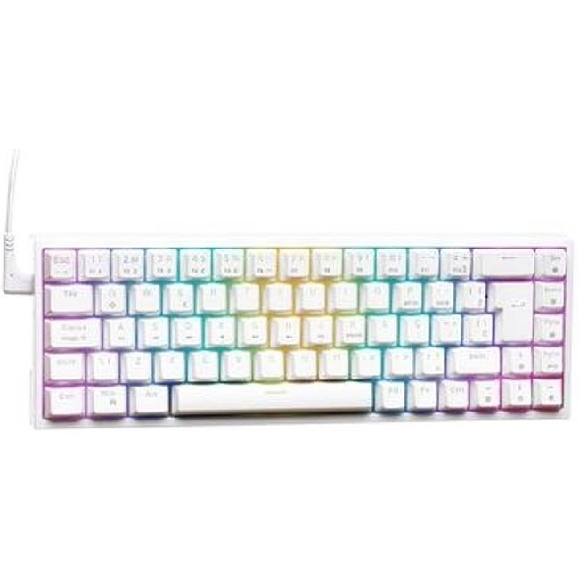 Teclado Mecânico Gamer Husky HailStorm, 65%, RGB, Switch Gateron Red, ABNT2, Branco - HTG002BRVR