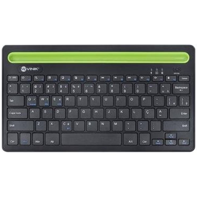 Teclado Sem Fio Dynamic Smart Vinik, Bluetooth, ABNT, Com Suporte para Tablet e Smartphone, Preto - DT200