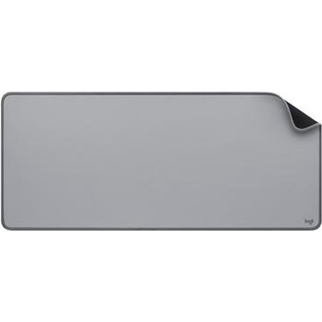 Mousepad Desk Mat Logitech Studio Series, Grande 300x700mm, Antiderrapante, Design Resistente a Respingos, Cinza - 956-000047