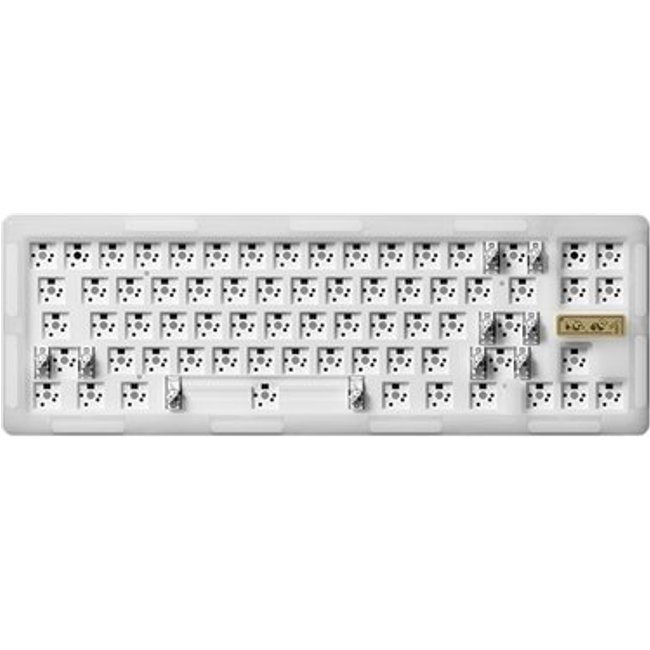 Base para Teclado Mecânico Akko ACR Pro 68 Barebone, Personalizado Hot Swappable Kit DIY Montagem Junta, Branco - 6925758620352