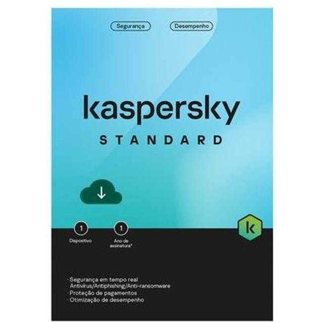 Kaspersky Antivírus Standard 1 Dispositivo 1 Ano, Digital para Download - KL1041KDAFS
