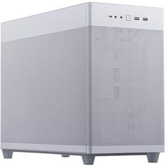 Gabinete Asus Prime AP201 Mesh, Mini Tower, Micro-ATX, Branco - 90DC00G3-B30000