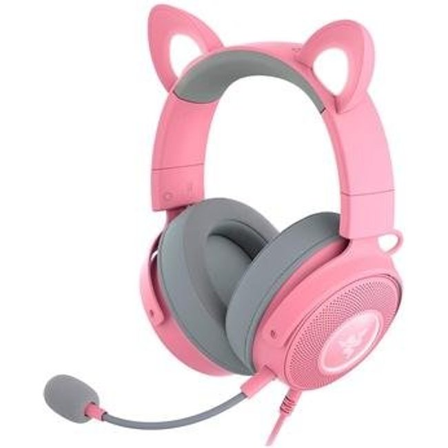 Headset Gamer Razer Kraken Kitty V2 Pro Quartz Edition, Chroma RGB, Som Surround 7.1, Drivers 50mm, USB, PC e Console - RZ04-04510200-R3U1