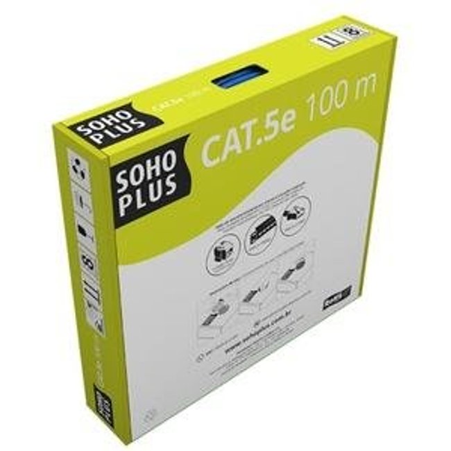 Cabo de Rede CAT.5e Furukawa, 100 Metros, Preto - 23200185