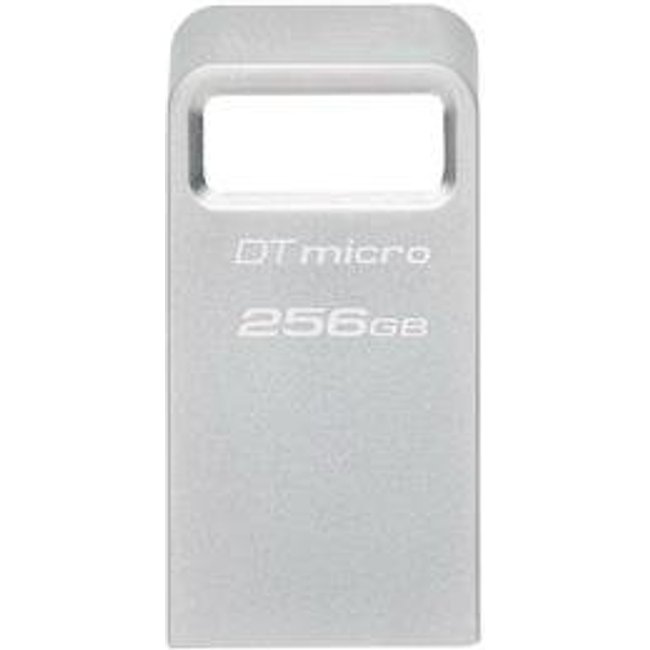 Pen Drive 256GB Kingston DataTraveler Micro, USB 3.2 Gen 1, Leitura de 200MB/s, Metal - DTMC3G2/256GB