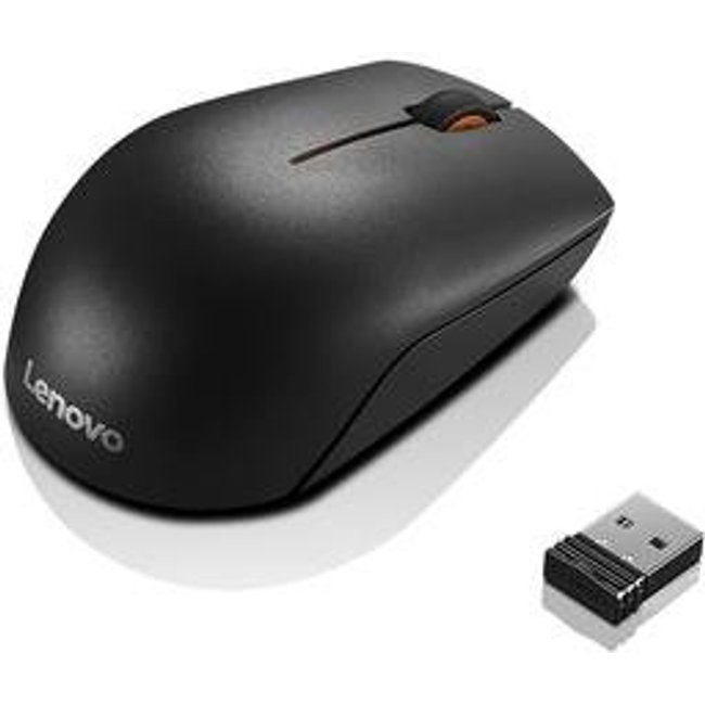 Mouse Sem fio Lenovo 300, Wireless, Ambidestro, Preto - GX30K79401