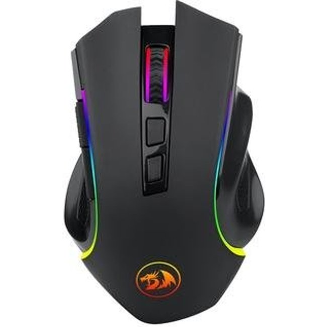 Mouse Gamer Sem Fio Redragon Griffin, 8000 DPI, 8 Botões, Wireless, Preto - M602-KS