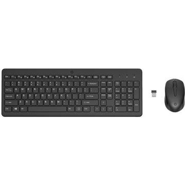 Kit Mouse e Teclado Sem Fio HP 330, Wireless, ABNT2, Com Teclado Numérico, Preto - 2V9E6AA#AC4