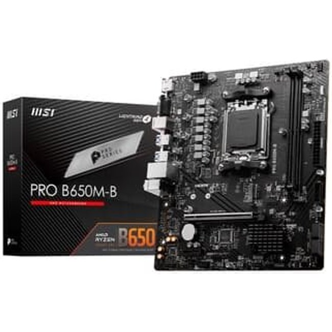 Placa Mãe MSI PRO B650M-B, AMD AM5, mATX, DDR5, Preto - PRO B650M-B