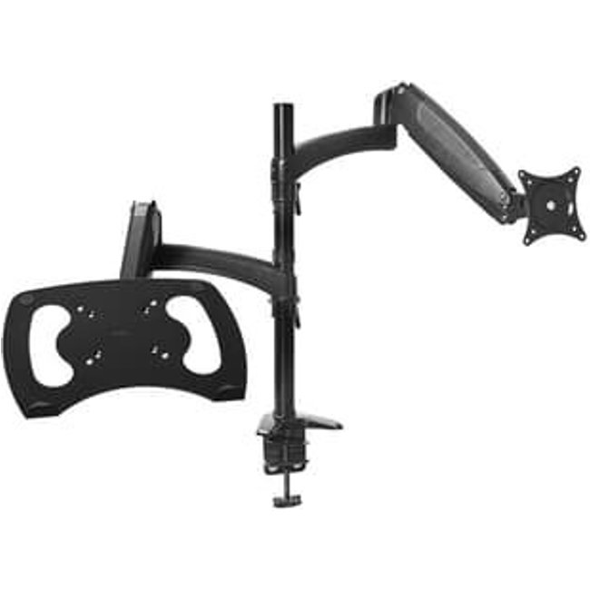 Suporte para Monitor e Laptop Até 32" Trust, Braço Duplo, Ergonômico, Preto - 25337