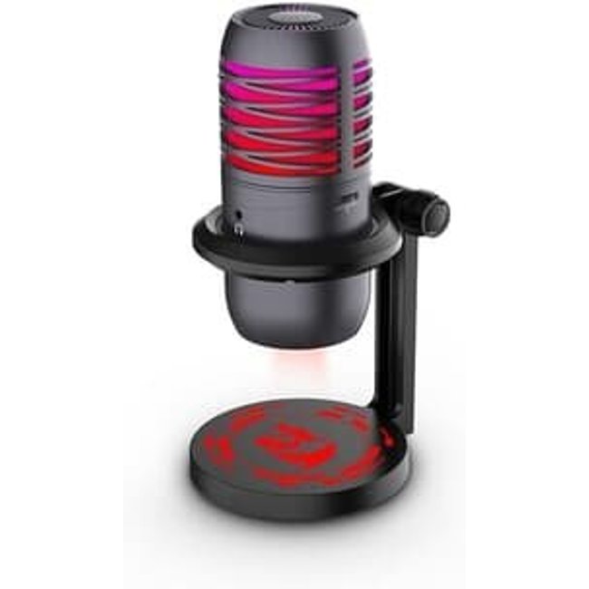 Microfone Gamer Redragon Nebula, Cardióide, USB Tipo-C, Preto - GM211