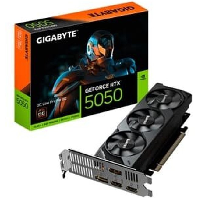Placa de Vídeo RTX 5050 LOW PROFILE 8G - Gigabyte NVIDIA GeForce, 8GB GDDR6, 128bits, RGB,DLSS, Ray Tracing - GV-N5050OC-8GL