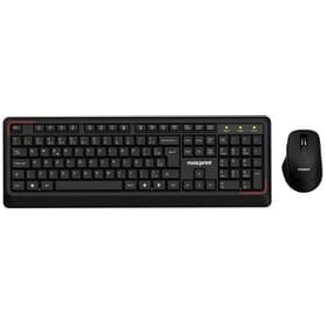 Kit Teclado e Mouse Sem Fio MAXPRINT, Mouse 6 Botões 1600DPI, Preto - 60000159