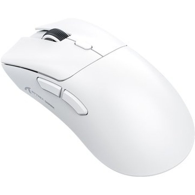 Mouse Gamer sem Fio Attack Shark R1 Ultraleve e design Ergonômico, Tri-Mode, 18.000 DPI, Sensor Óptico PAW3311, 6 Botões - Branco