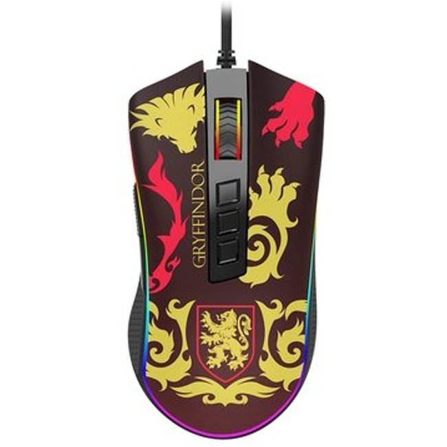 Mouse Gamer Redragon Harry Potter Grifinória, RGB, 12400 DPI, Sensor Pixart PMW3327, USB, Preto e Vermelho - HP-711G