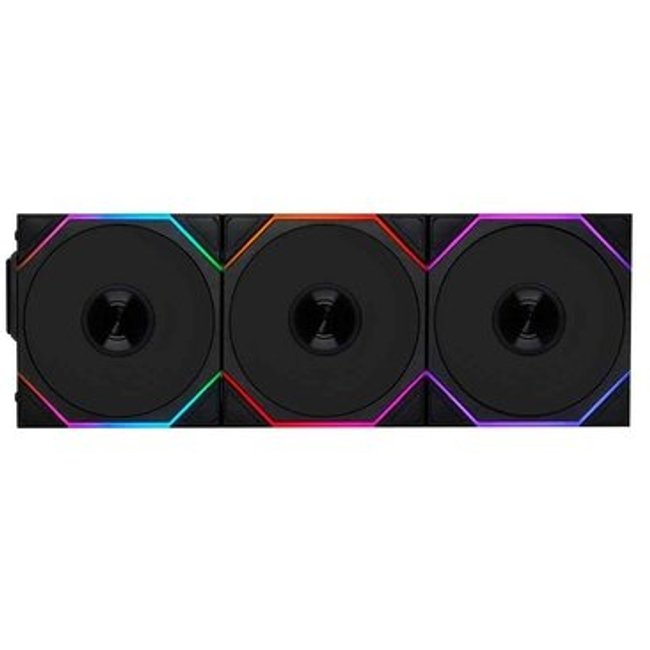Kit com 3 Ventoinhas Lian Li UNI FAN TL, 120mm, ARGB, Preto - 12TL1W3B