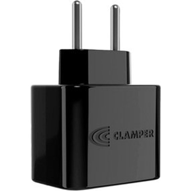 Protetor Contra Surtos Elétricos (DPS), 127/220V, 10 Amperes, 1 Tomada, 2 pinos, iCLAMPER Pocket LCF, 2P 10A, Preto - 28509