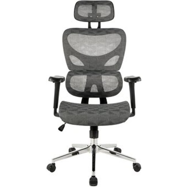 Cadeira de Escritório Husky Sinergy, Braço 3D, Até 140kg, Mesh Cinza, Reclínio 120º, Butterfly, Ajuste de Altura, Preto - HCO800PT