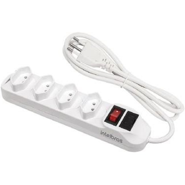 Filtro de Linha Intelbras 4 Tomadas, EPE 1004, Bivolt, Branco - 4824001