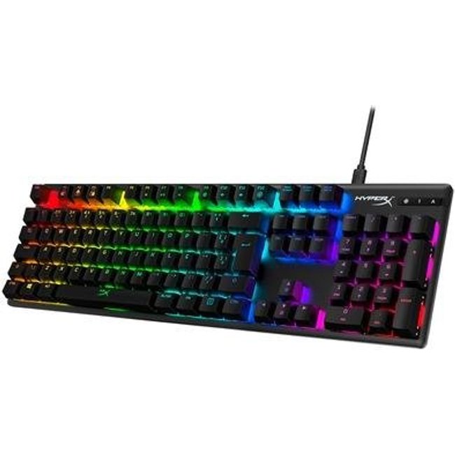 Teclado Mecânico Gamer HyperX Alloy Origins, RGB, Switch HyperX Red, ABNT2, Preto - 4P4F6A2#AC4