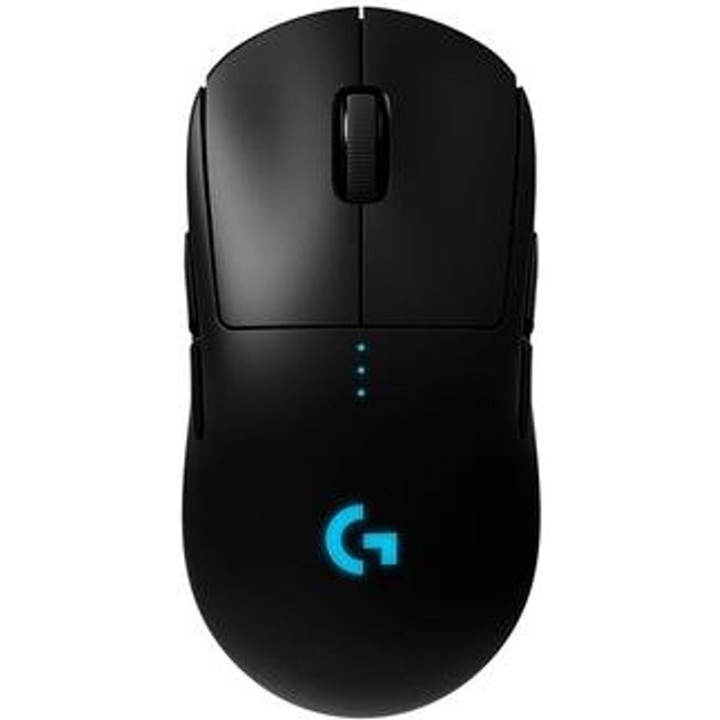 Mouse Gamer Sem Fio Logitech G PRO Wireless LIGHTSPEED, RGB LIGHTSYNC, 16000 DPI, Ambidestro, 6 Botões, HERO 25K, Preto - 910-005271