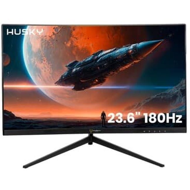 Monitor Gamer Husky Snow 23.6 LED Full HD, Curvo, 180Hz, 1ms, HDMI e DisplayPort, 99% sRGB, Adaptive Sync, Ajuste de Ângulo - HGMT000