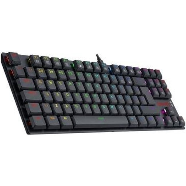 Teclado Mecânico Gamer Redragon APS, RGB, Switch Redragon Blue, ABNT2, Preto - Low Profile - K607 RGB (PT-BLUE)
