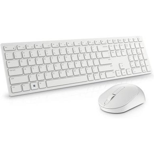Kit Teclado e Mouse Sem Fio Dell Pro, 4000 DPI, ABNT2, Branco Gelo - KM5221W