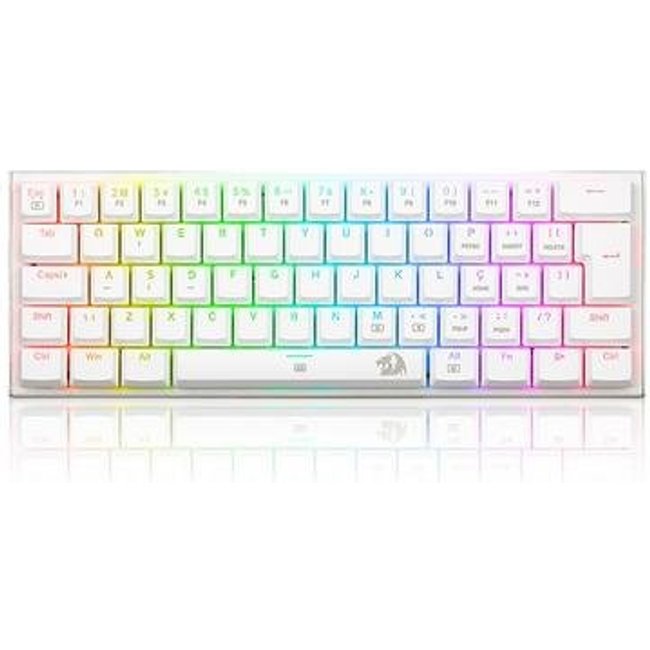 Teclado Mecânico Gamer Redragon Anivia, RGB, Switch Brown, Wired, ABNT2, Branco - K614W-RGB (PT-BROWN)