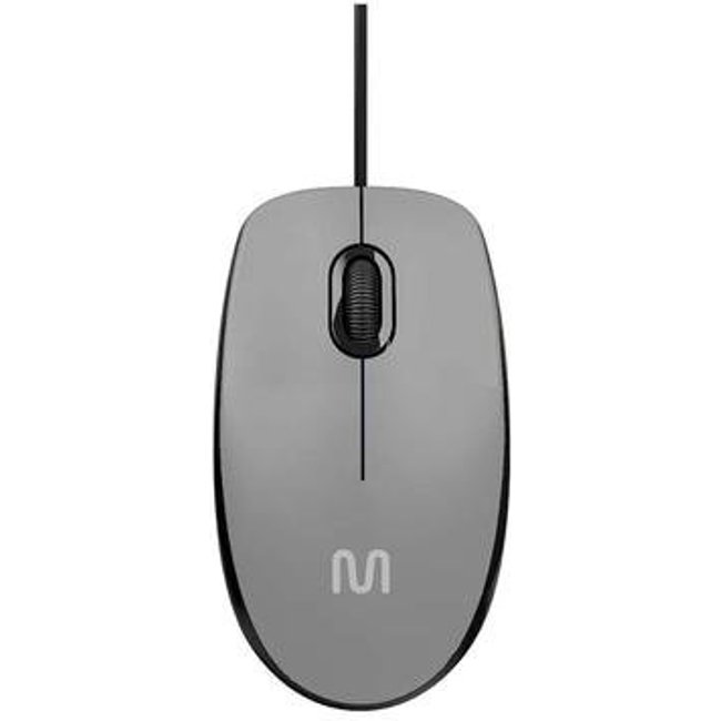 Mouse Multi MF400, 1200DPI, USB, 3 Botões, Cinza - MO387