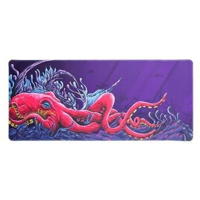 Mousepad Gamer Dazz Hybrid Deskmat, Extra Grande (90cm x 40cm), borda costurada, Octopus Rose - 62000162