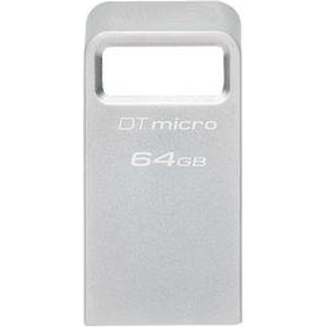 Pen Drive 64GB Kingston DataTraveler Micro, USB 3.2 Gen 1, Leitura de 200MB/s, Metal - DTMC3G2/64GB