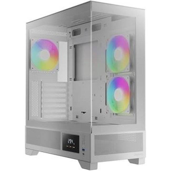 Gabinete Gamer Gamdias Atlas M1, Mid Tower, ARGB, ATX, Lateral em Vidro Temperado, Com 3 Ventoinhas, Branco - Atlas M1 WH
