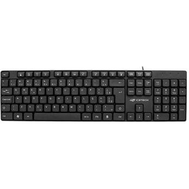 Teclado C3Tech, USB, ABNT2, Multmídia, Preto - KB-M10BK
