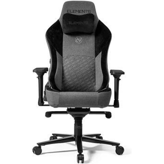 Cadeira Gamer Elements Lunari Fearless, Até 140kg, Reclinável, Com Almofada, Cilindro de Gás, Classe 4, Cinza