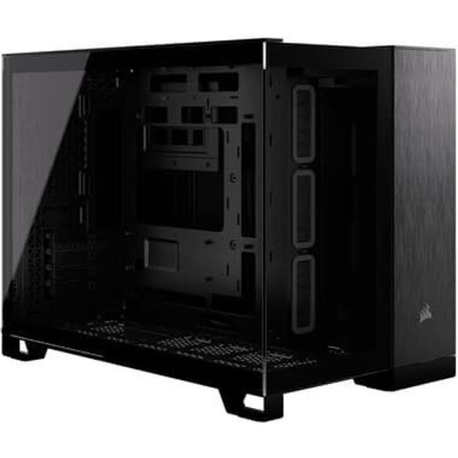 Gabinete Gamer CORSAIR 2500X mATX Mid Tower, Lateral em Vidro, Preto e Aluminio - CC-9011287-WW