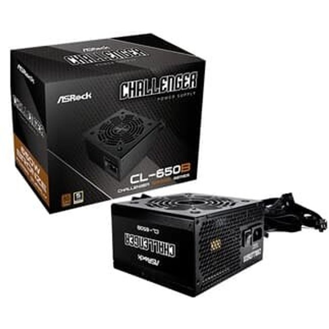 Fonte ASRock Challenger 650B, 650W, 80 PLUS, Bronze, Preto - 90-UXC065-BNBAAA