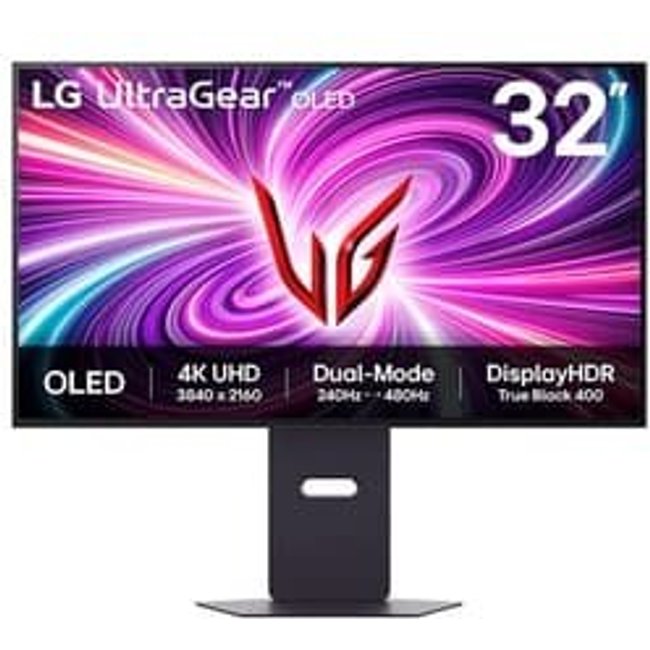 Monitor Gamer LG UltraGear OLED 32", 4K, 480Hz, 0.03ms, FreeSync Premium Pro, G-Sync, HDR400, Som Integrado - 32GS95UV