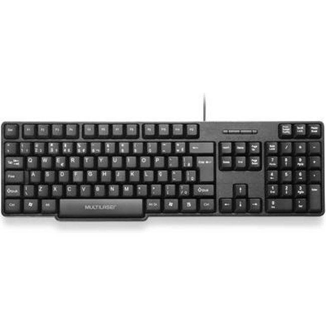 Teclado Multi Slim, USB, ABNT2, Teclas Silenciosas, Preto - TC213