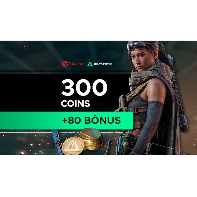 Garena Delta Force - 300 Delta Coins + Bônus de 80