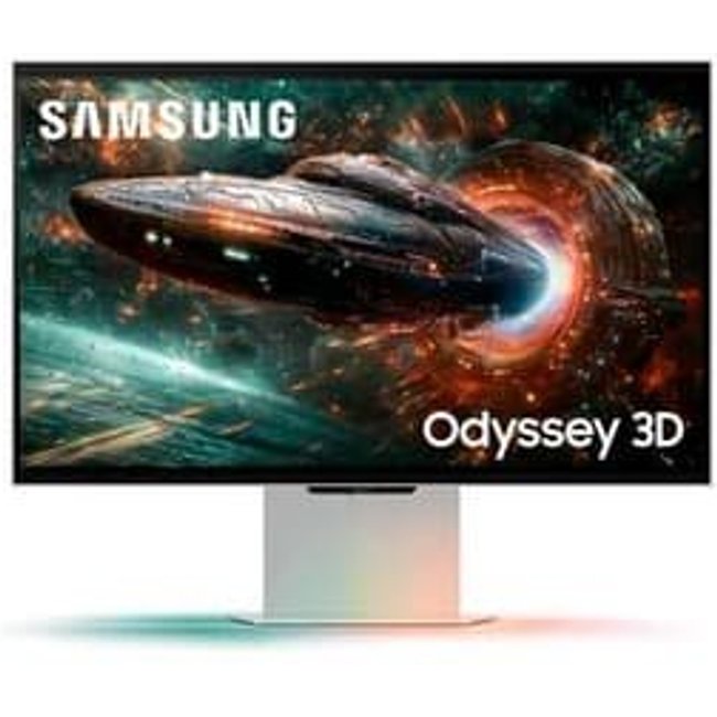 Monitor Gamer Samsung Odyssey 3D 27", 4K, 165Hz, 1ms, IPS, FreeSync Premium, HDR10+, Ajuste de Altura, Som Interado - LS27FG900XLXZD
