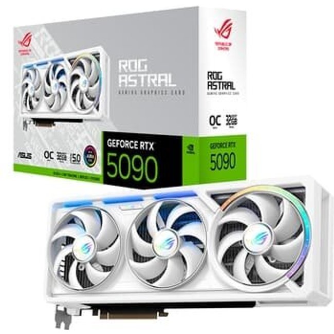 Placa de Vídeo ASUS ROG ASTRAL RTX5090 WHITE NVIDIA Geforce, 32GB, GDDR7 - 90YV0LWA-M0NA00